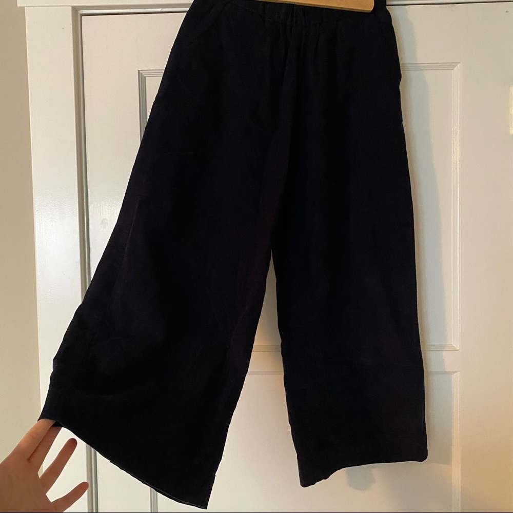 Semi Gloss Wide Cropped Corduroy Pant